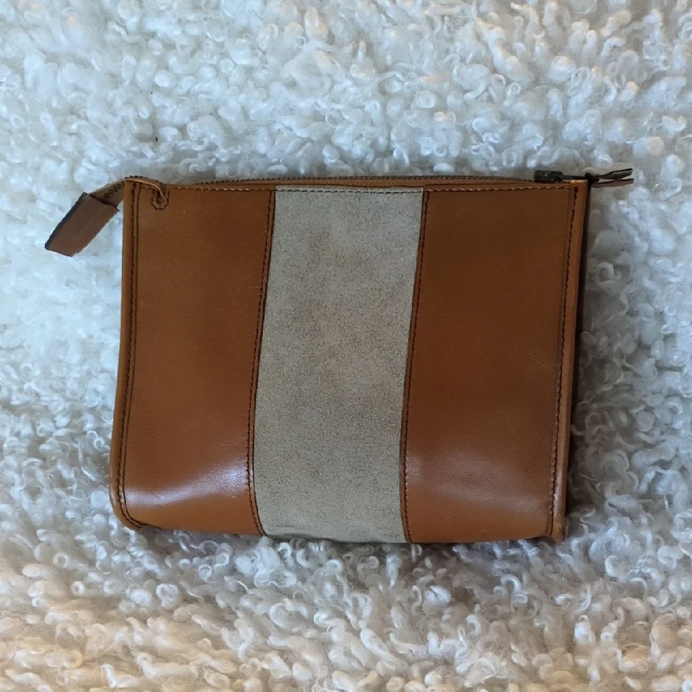 Dior Tan and Beige Monogram Lined Pouch - Picture 3 of 10